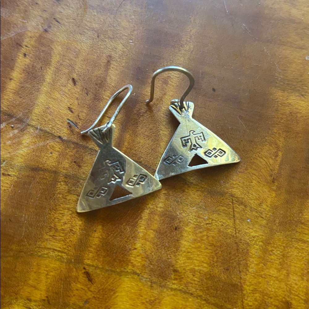 Silver Teepee Earrings - Picture 4 of 4